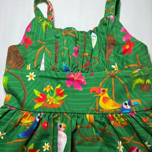 Disney Parks Youth XS Small Retired Enchanted Tiki Room Dress Sundress - Picture 2 of 6
